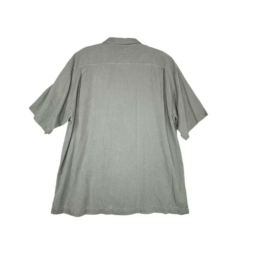 Tommy Bahama Men's Silk Blend Shirt XL Sage Green Relaxed Fit